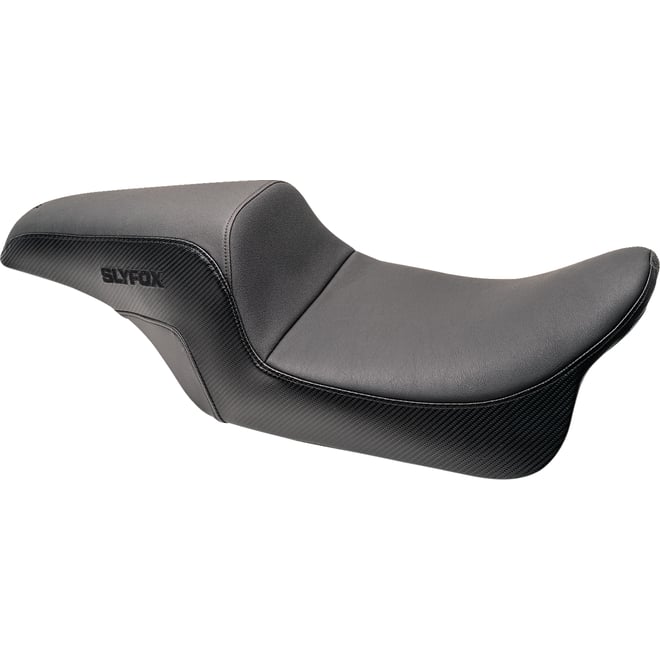 Slyfox Slyfox Seat - Black Logo - Smooth Vinyl - Carbon Fiber - FL '08-'23