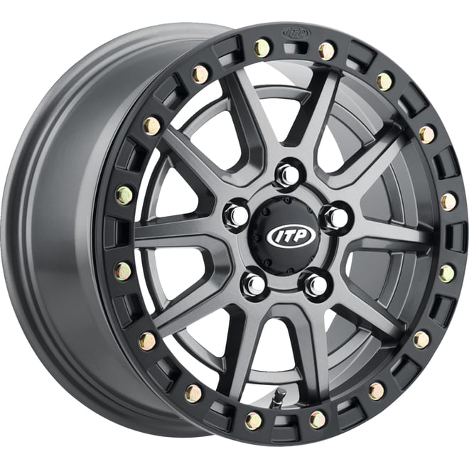 Itp Wheel - SD10 Beadlock - Front/Rear - Gray w/Black Ring - 15x7