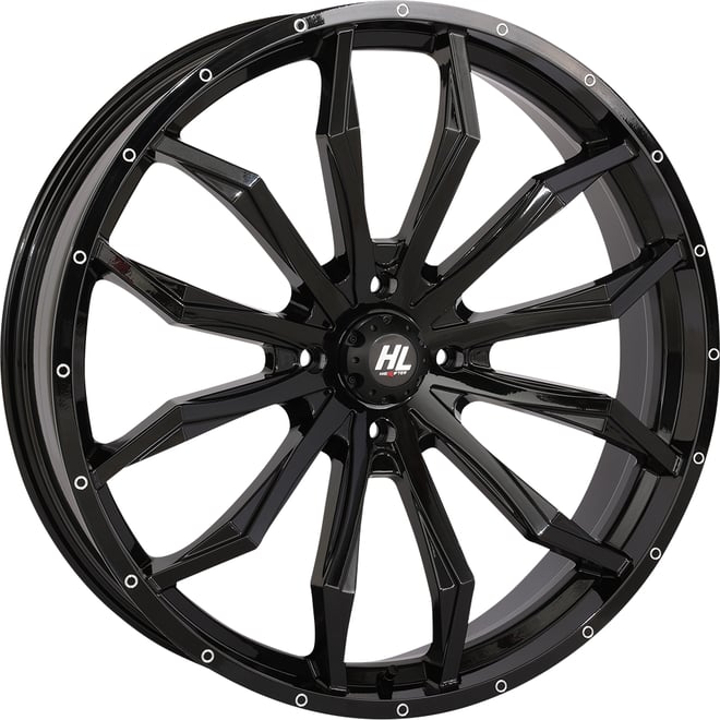 High lifter Wheel - HL21 - Front/Rear - Gloss Black - 24x7 - 5/4.5 - 4+3 (+10 mm)