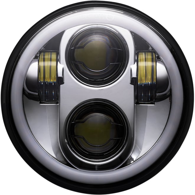 Custom dynamics 5.75" Headlamp - with Mounting Ring - Chrome Custom dynamics 5.75" Headlamp - with Mounting Ring - Chrome