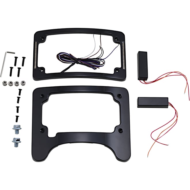Custom dynamics Turn Signal Eliminator/Illuminated Tri-Frame - Gloss Black