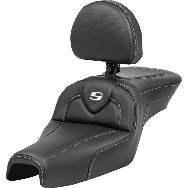 Saddlemen Roadsofa™ Seat - with Backrest - Carbon Fiber - XL '04-'22 Saddlemen Roadsofa™ Seat - with Backrest - Carbon Fiber - XL '04-'22