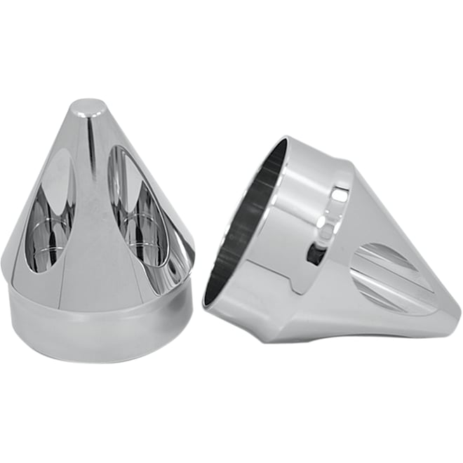 Avon grips Front Axle Nut Cover - Chrome - Spike - Large/Small