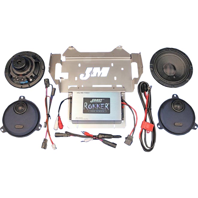 J & m 400 W 2-Channel Amplifier/Speaker Kit - '14-'23 FLHX/FLHTK/FLHCUTG J & m 400 W 2-Channel Amplifier/Speaker Kit - '14-'23 FLHX/FLHTK/FLHCUTG
