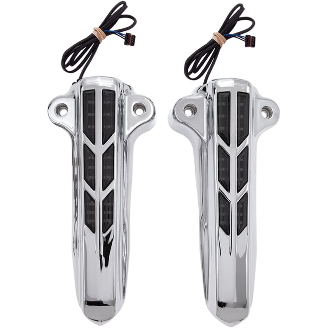 Ciro Forkini Lower Leg Covers - Chrome - With LEDs