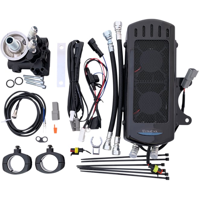 Ultracool Oil Cooler Kit - Gloss Black - Indian