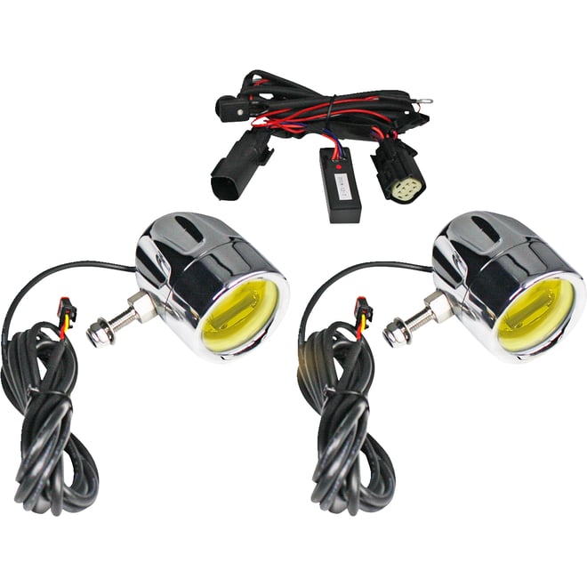 Custom dynamics Fog Light - Chrome - Yellow Lens Custom dynamics Fog Light - Chrome - Yellow Lens