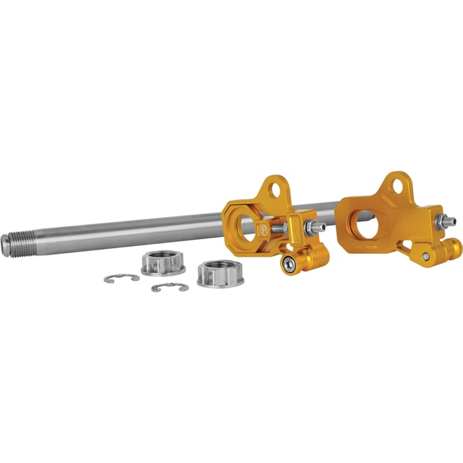Performance machine (pm) Axle Adjuster Kit - Gold - Rear