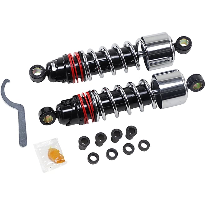 Burly brand Slammer Plus Shocks - Chrome - XL