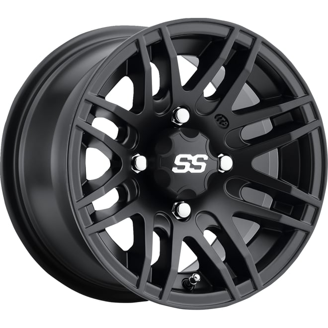 Itp SS316 Alloy Wheel - Front/Rear - Machined Black - 12x7 - 4/110 - 5+2