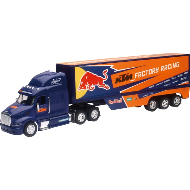 New ray toys Peterbilt Red Bull KTM Race Team Truck - 1:32 Scale - Blue/Orange