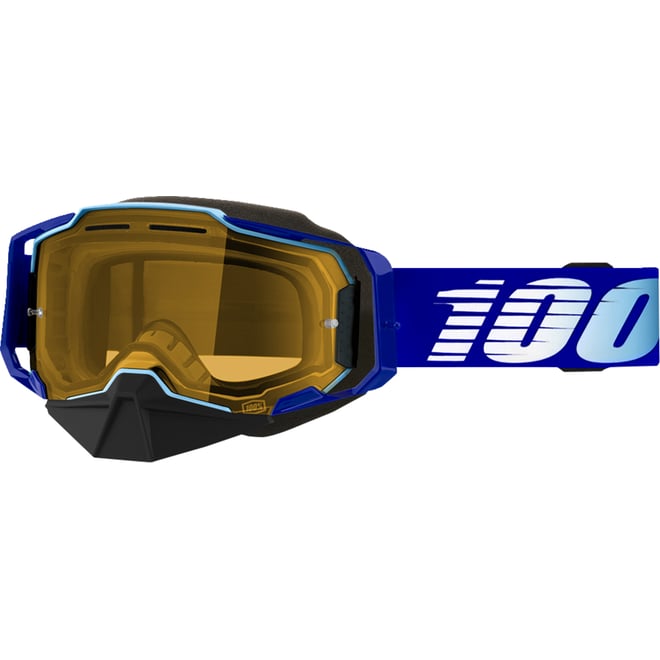 100% Armega Snow Goggles - Royal - Yellow
