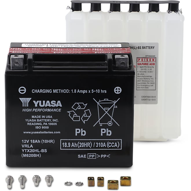 Yuasa AGM Battery - YTX20HL-BS - .93 L Yuasa AGM Battery - YTX20HL-BS - .93 L
