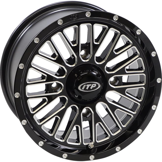 Itp Wheel - Momentum - Front/Rear - Black/Milled - 14x7 - 4/156 - 5+2 (+30 mm)