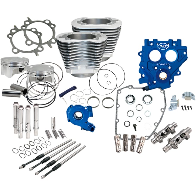 S&s cycle 100" Power Package Performance Kit - Chain Drive - Silver