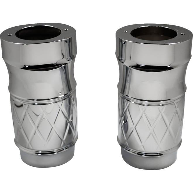 Eddie trotta designs Fork Slider Covers - Platinum-Cut - Chrome