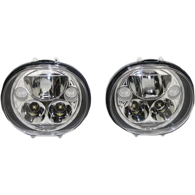 Custom dynamics LED Headlight - 5-3/4" - Chrome - Pair Custom dynamics LED Headlight - 5-3/4" - Chrome - Pair