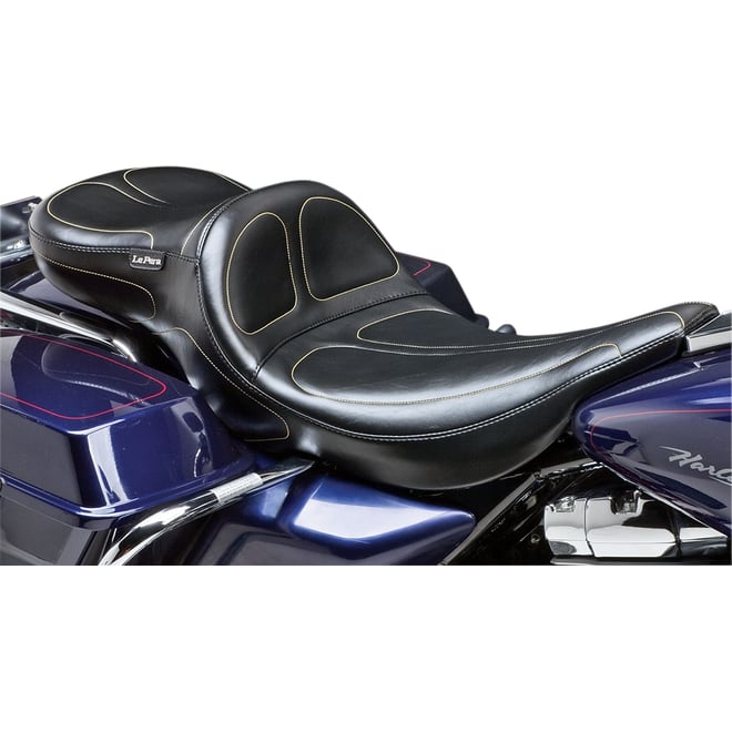 Le pera Maverick Daddy Long Legs Seat - Black - Stitched - FLT '02-'07 Le pera Maverick Daddy Long Legs Seat - Black - Stitched - FLT '02-'07