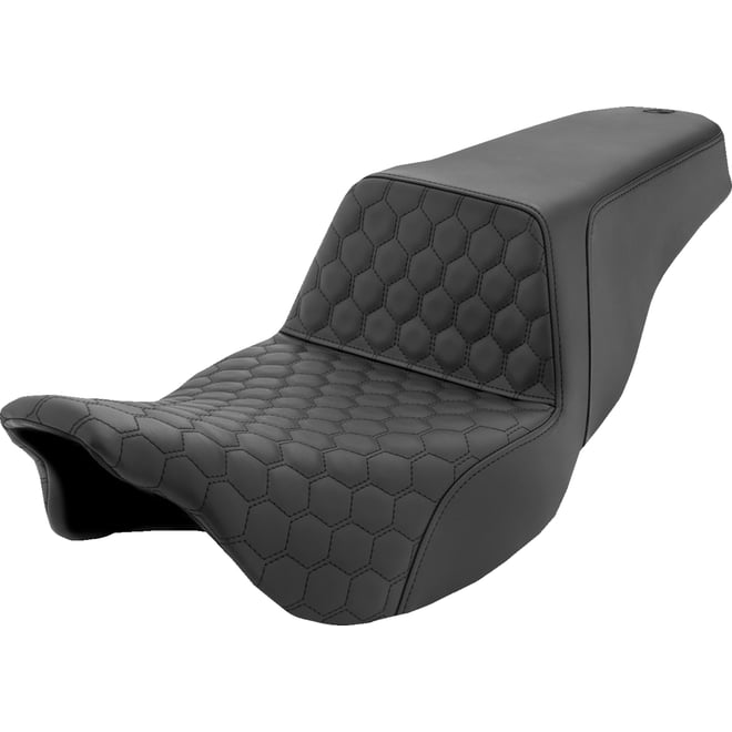 Saddlemen Step-Up Seat - Honeycomb - Black Stitching - FL '08-'23