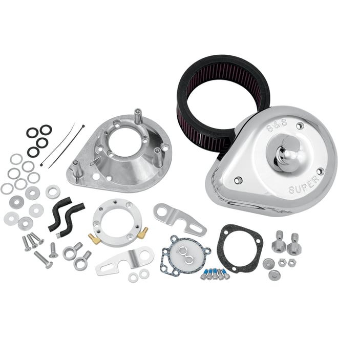 S&s cycle Teardrop Air Cleaner Kit - Chrome S&s cycle Teardrop Air Cleaner Kit - Chrome