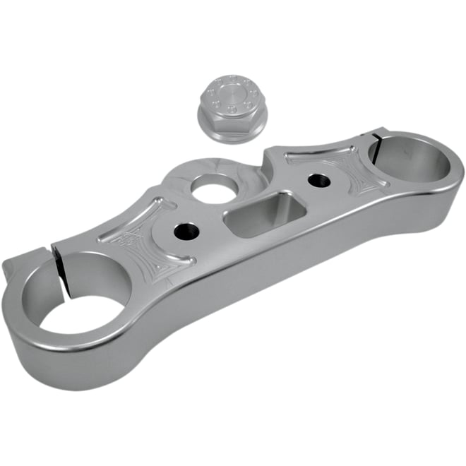 Joker machine Upper Triple Tree - Clear Anodized - '08-'17 FXD