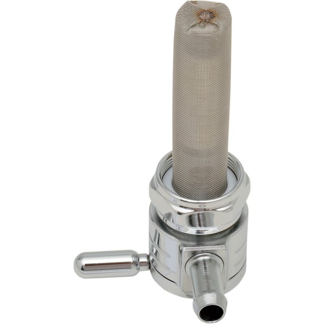 Golan products "Click-Slick" Fuel Petcock - Straight - Chrome - 22mm