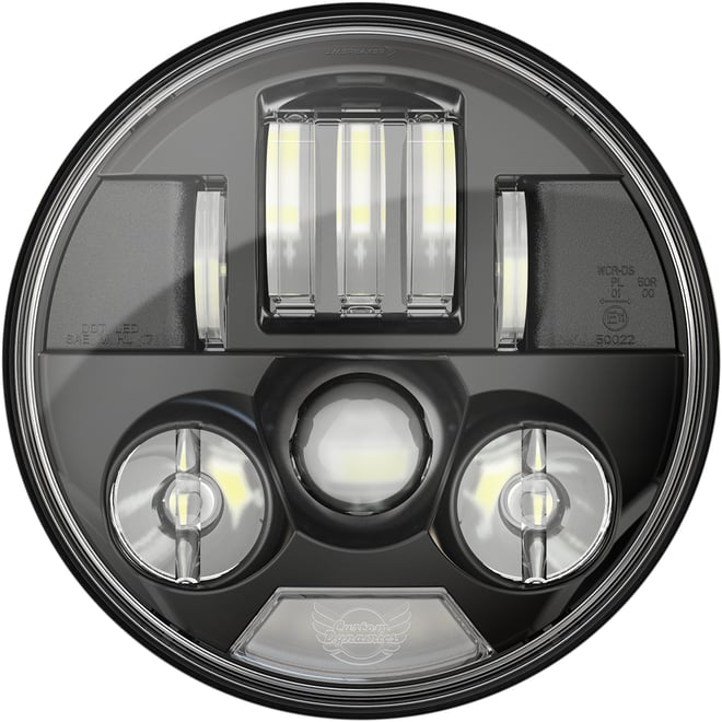 Custom dynamics 7" Probeam® LED Headlamp - Indian - Black