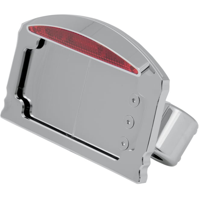 Drag specialties LED Taillight/License Plate Mount - Half-Moon - Flat