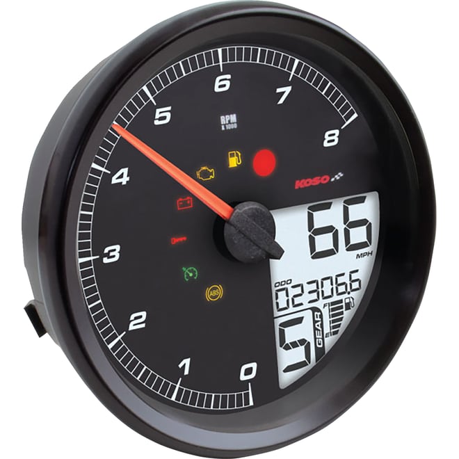 Koso north america HD-05 Multifunction Meter - Black Koso north america HD-05 Multifunction Meter - Black