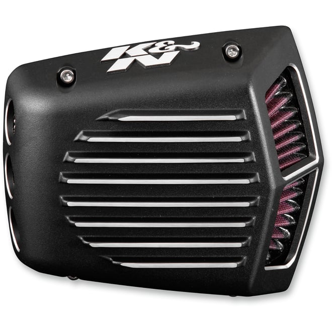 K & n Street Metal Air Intake Kit - Shaker - Black - Twin Cam
