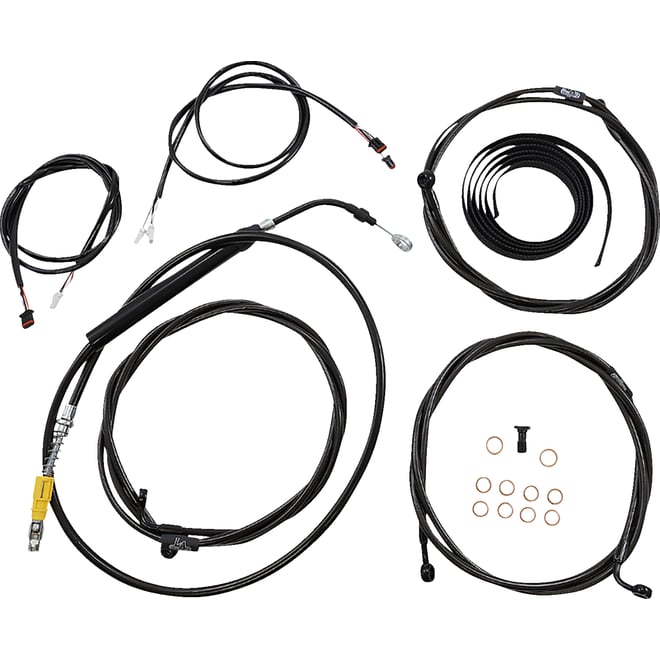 La choppers Cable Kit - Stock Handlebars - ABS - Midnight La choppers Cable Kit - Stock Handlebars - ABS - Midnight