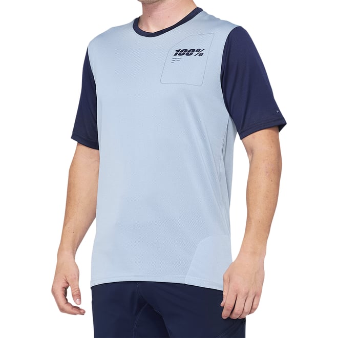 100% Ridecamp Jersey Short Sleeve Blue/Navy 