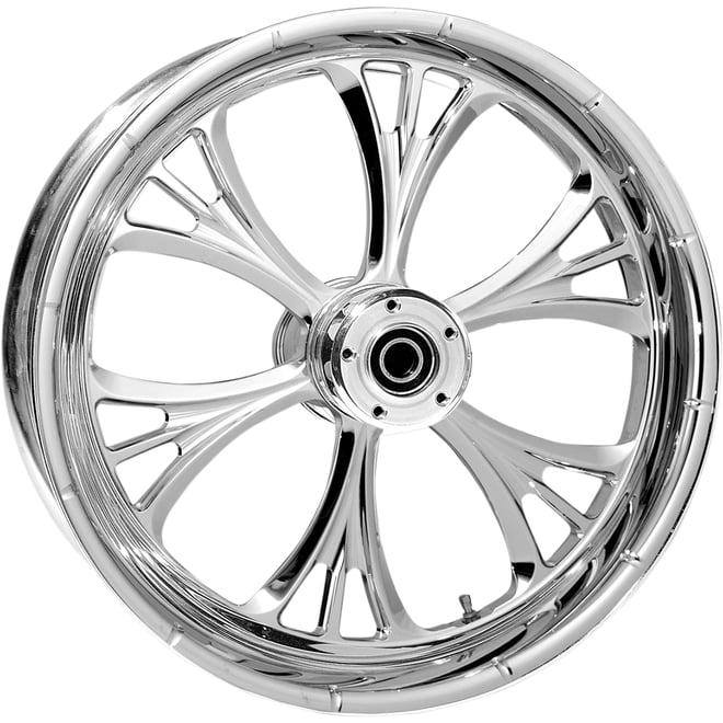 Rc components Wheel - Majestic - Front - Single Disc/without ABS - Chrome - 26x3.75 - '08-'23 FLT