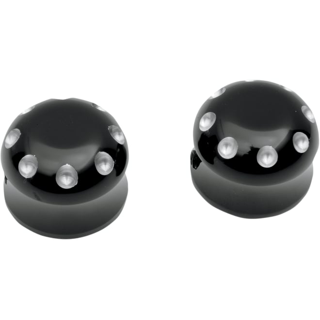 Covingtons Axle Cap - Front - Dimpled - Black