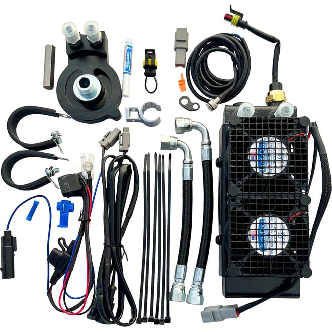 Ultracool Oil Cooler Kit - Naked - Black - Softail/Touring/Trike