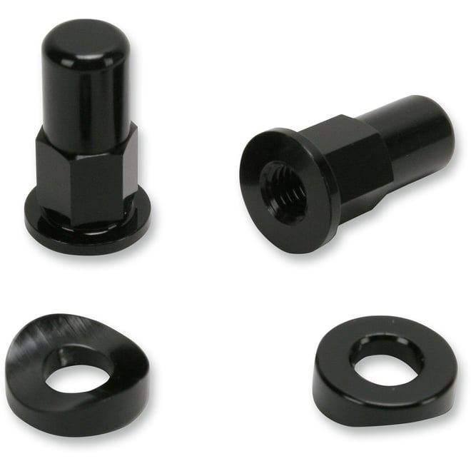 No toil Rim Lock Nut/Spacer - Kit - Black