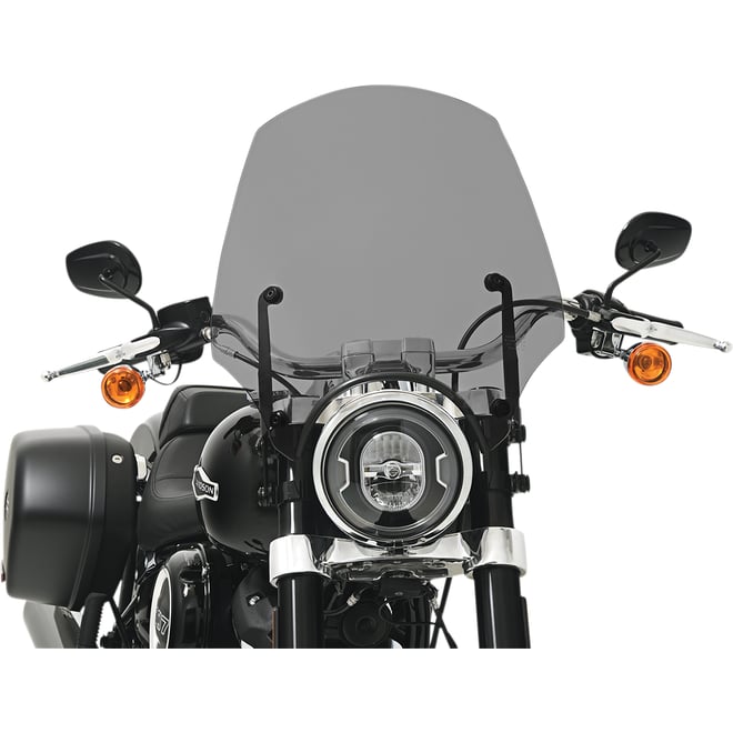 Memphis shades El Paso Windshield - 17" - 9" Headlight Cutout - Black Smoke