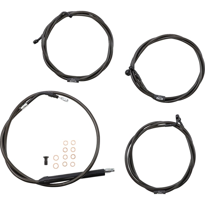 La choppers Handlebar Cable/Brake Line Kit - 15" - 17" Ape Hanger Handlebars - Midnight La choppers Handlebar Cable/Brake Line Kit - 15" - 17" Ape Hanger Handlebars - Midnight