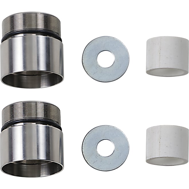 Cycle visions Chrome Fork Tube Extensions - 49 mm Diameter - Extends +1"