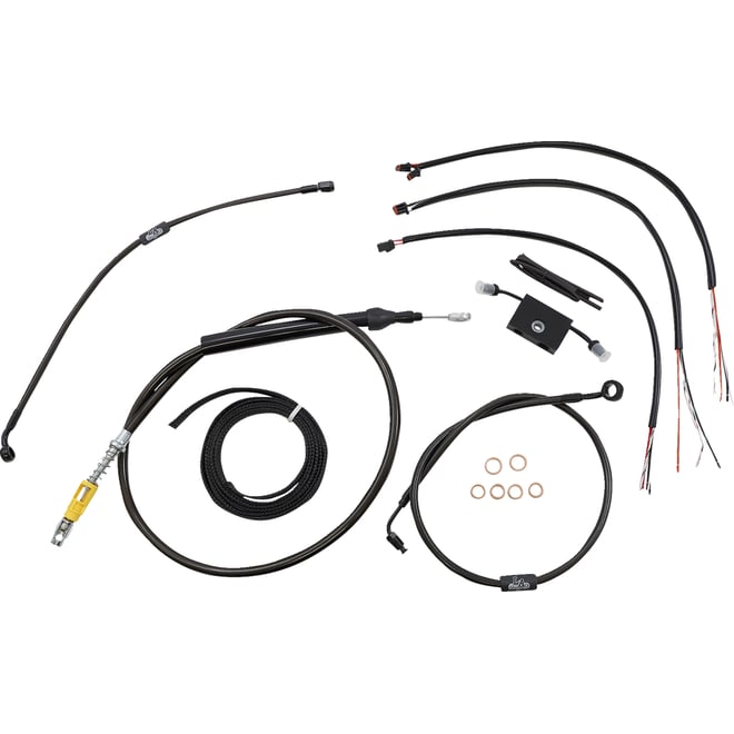 La choppers Handlebar Cable/Brake Line Kit - Quick Connect - Complete - 15" - 17" Handlebars - Midnight La choppers Handlebar Cable/Brake Line Kit - Quick Connect - Complete - 15" - 17" Handlebars - Midnight