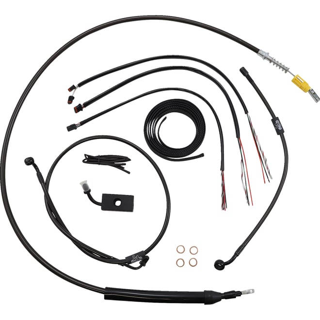 La choppers Handlebar Cable/Brake Line Kit - Quick Connect - Complete - 18" - 20" Handlebars - Midnight La choppers Handlebar Cable/Brake Line Kit - Quick Connect - Complete - 18" - 20" Handlebars - Midnight
