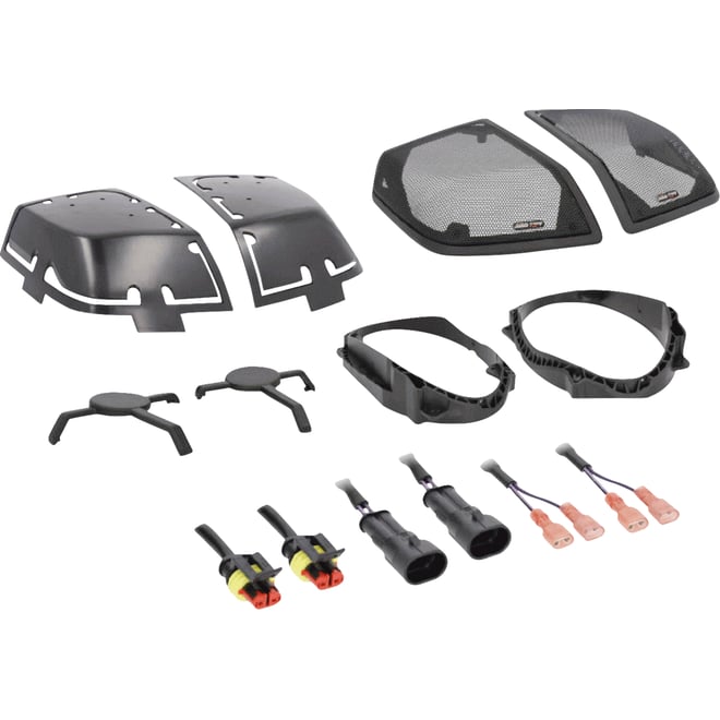 Saddle tramp Saddlebag Lid with Speaker Cutouts - Rear - FL Saddle tramp Saddlebag Lid with Speaker Cutouts - Rear - FL