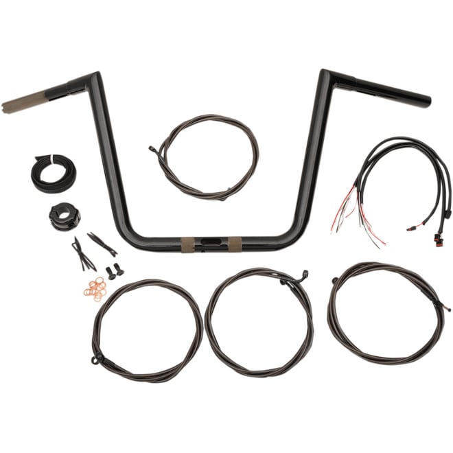 La choppers Handlebar and Cable Kit - 10" - Black