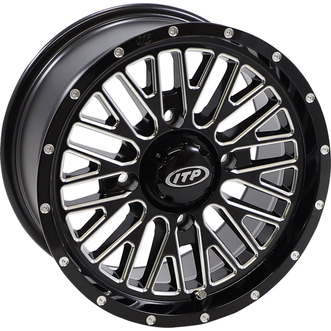 Itp Wheel - Momentum - Front/Rear - Black/Milled - 14x7 - 4/137 - 5+2 (+30 mm)