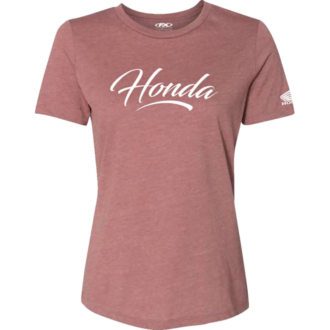 Factory Effex Women's Honda Script T Shirt Heather Mauve 