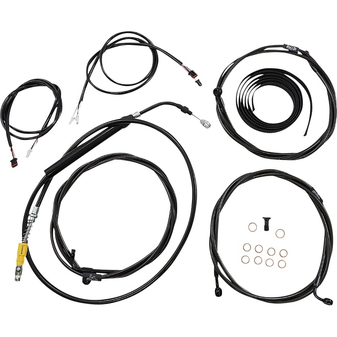 La choppers Cable Kit - 15" - 17" Handlebars - ABS - Black La choppers Cable Kit - 15" - 17" Handlebars - ABS - Black