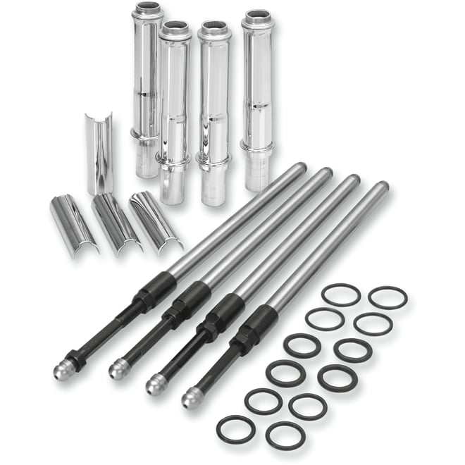 S&s cycle Quickee Pushrod Kit with Chrome Covers - Twin Cam