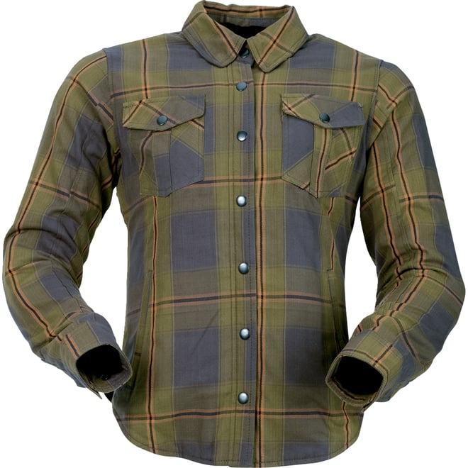 Z1R Women's Flannel Shirt Olive 
