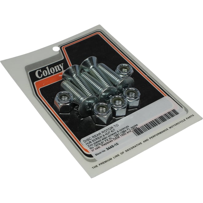 Colony Brake Rotor Screw and Nut Kit