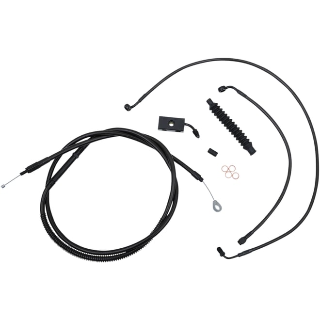 La choppers Handlebar Cable/Brake Line Kit - 12" - 14" Ape Hanger Handlebars - Midnight